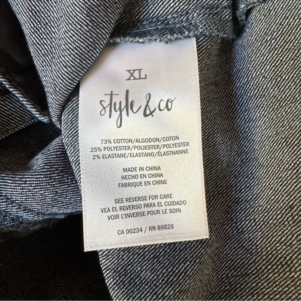 NWT Style & Co. Denim Moto Jacket - Picture 4 of 6